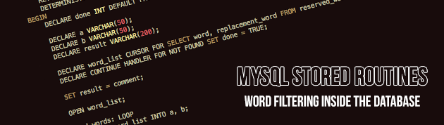 MySQL Stored Routines